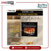 Glam Gas Built in Oven Black Forest Black Electric +Gas Conventional heat - Onestopmall.pk
